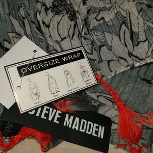 Nwt-Women's Steve Madden grey black white wrap